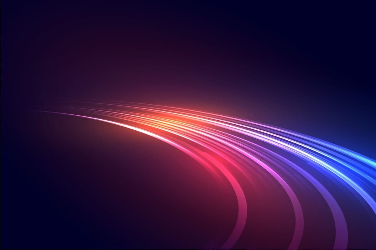 A stunning glowing light trail.