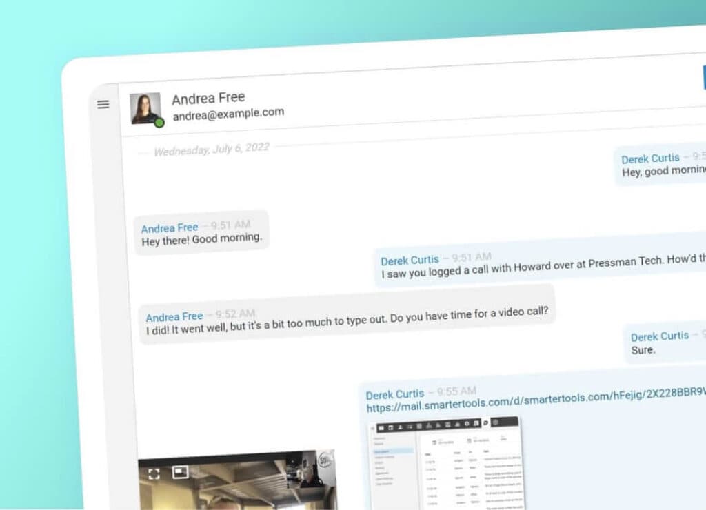 Screenshot of Enterprise Email Hosting group chat feature. Screenshot of Enterprise Email Hosting group chat feature.
