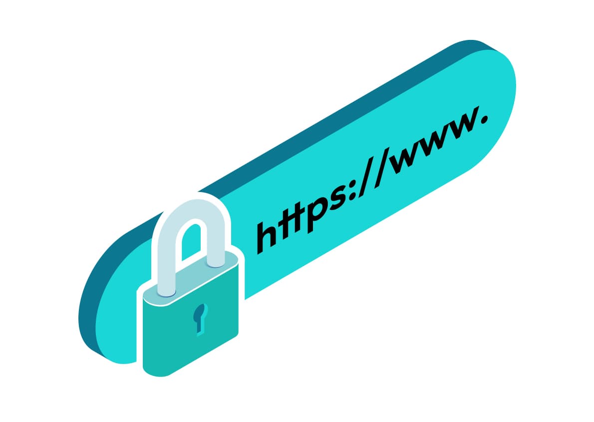 Vector image of a site URL with secure lock. Vector image of a site URL with secure lock.